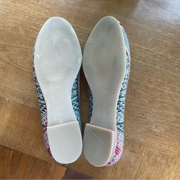 Fortress of Inca Peruvian Patterned Colorful Wool Knit Round Toe Ballet Flats - Picture 7 of 9